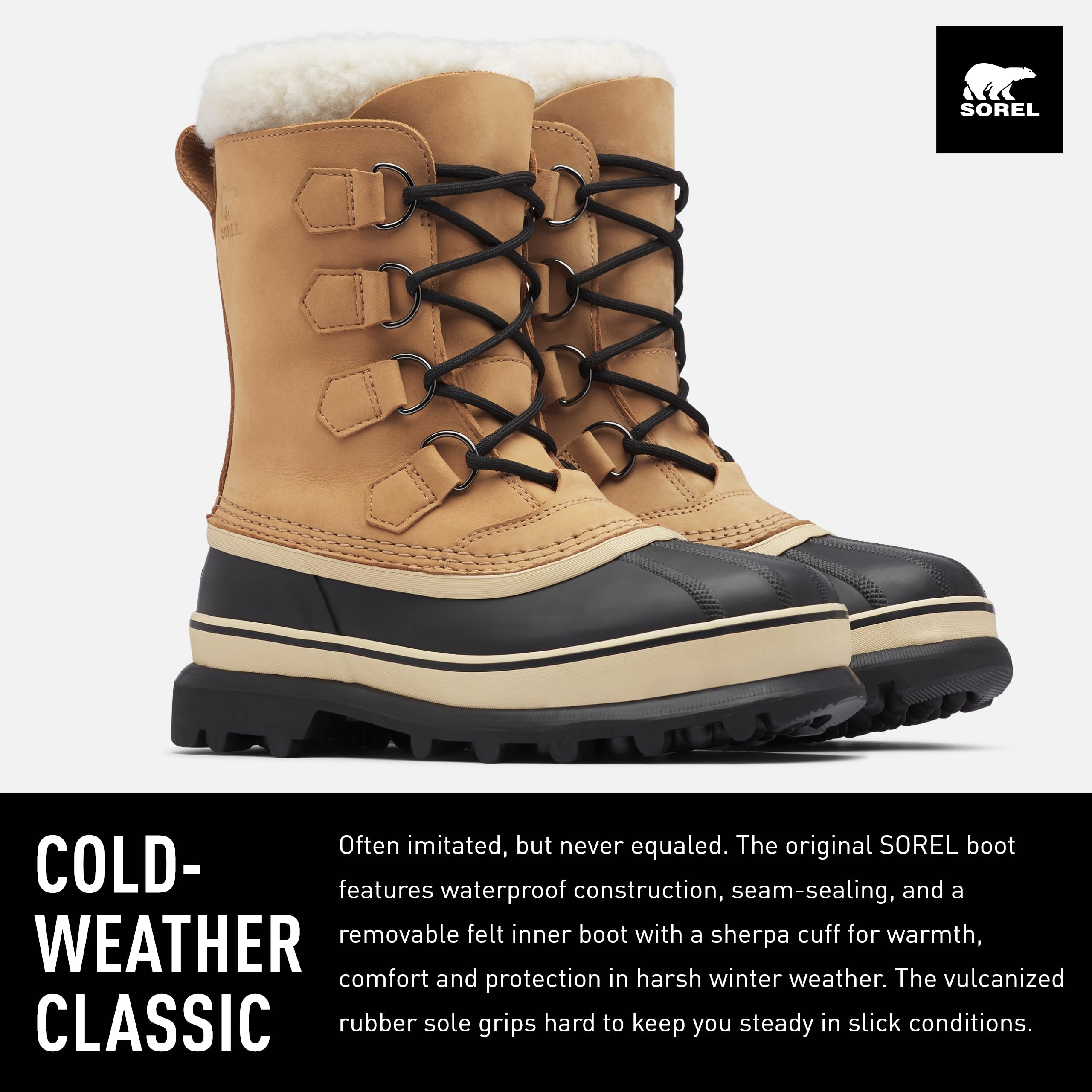 Foto 3 pulgar | Bota Sorel Caribou Waterproof Para Mujer Buff Talla 7.5 - Venta Internacional.