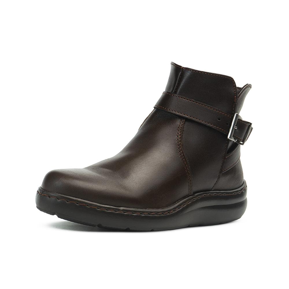 Foto 4 pulgar | Botin Casual Green Love Piel Lisa Dama Antiderrapante Café Cafe