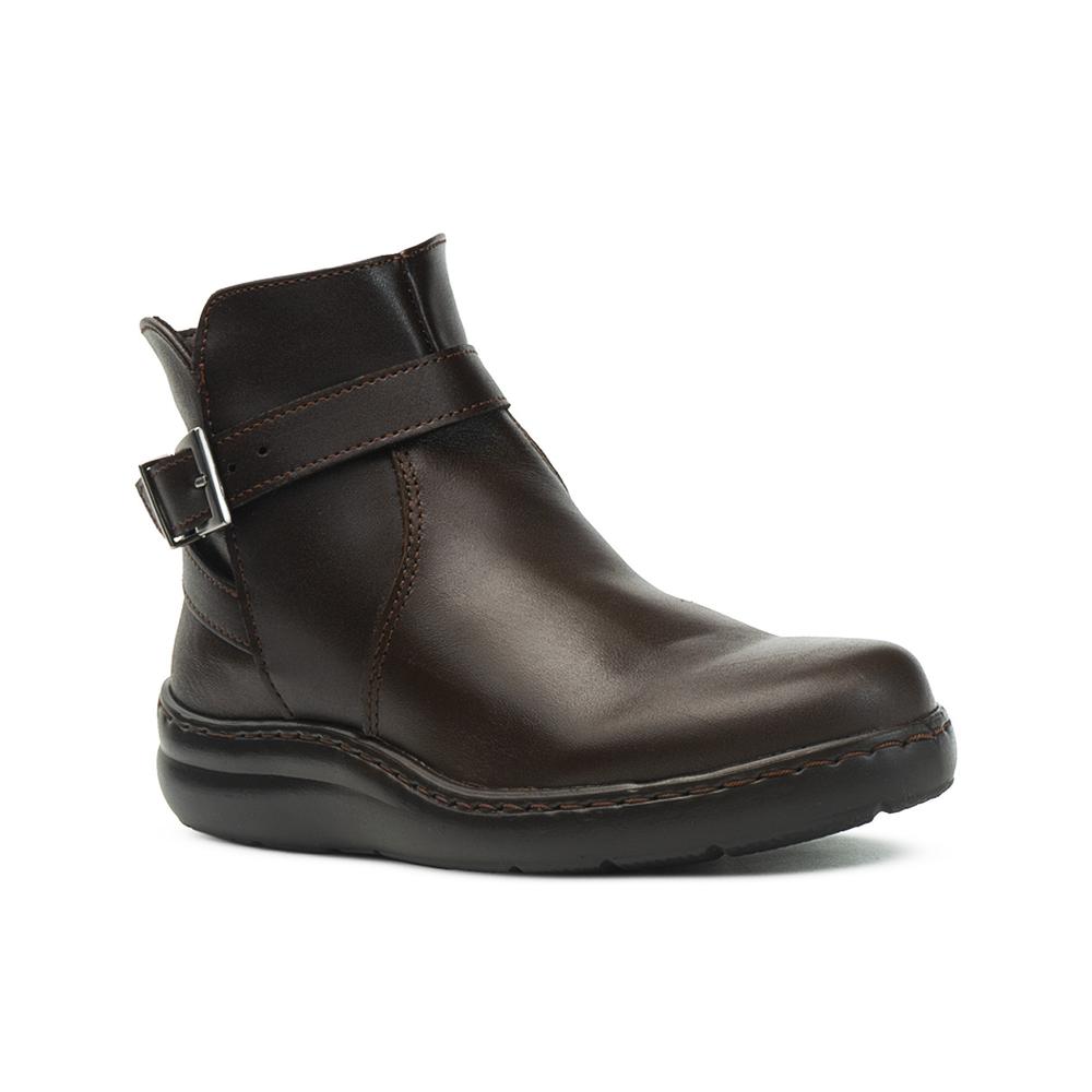 Foto 5 pulgar | Botin Casual Green Love Piel Lisa Dama Antiderrapante Café Cafe