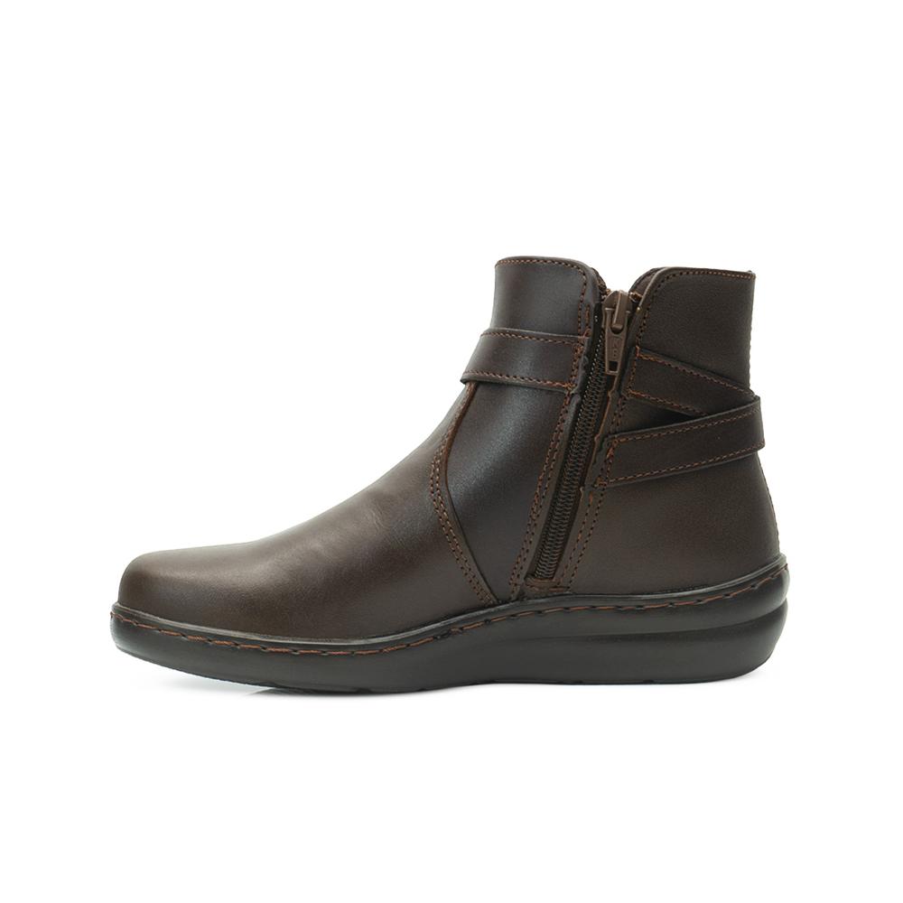 Foto 5 | Botin Casual Green Love Piel Lisa Dama Antiderrapante Café Cafe