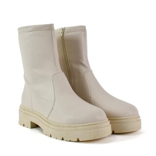 Foto 2 | Botines Combat Militar 5cm Plataforma Para Mujer Walki Nuria Blanco