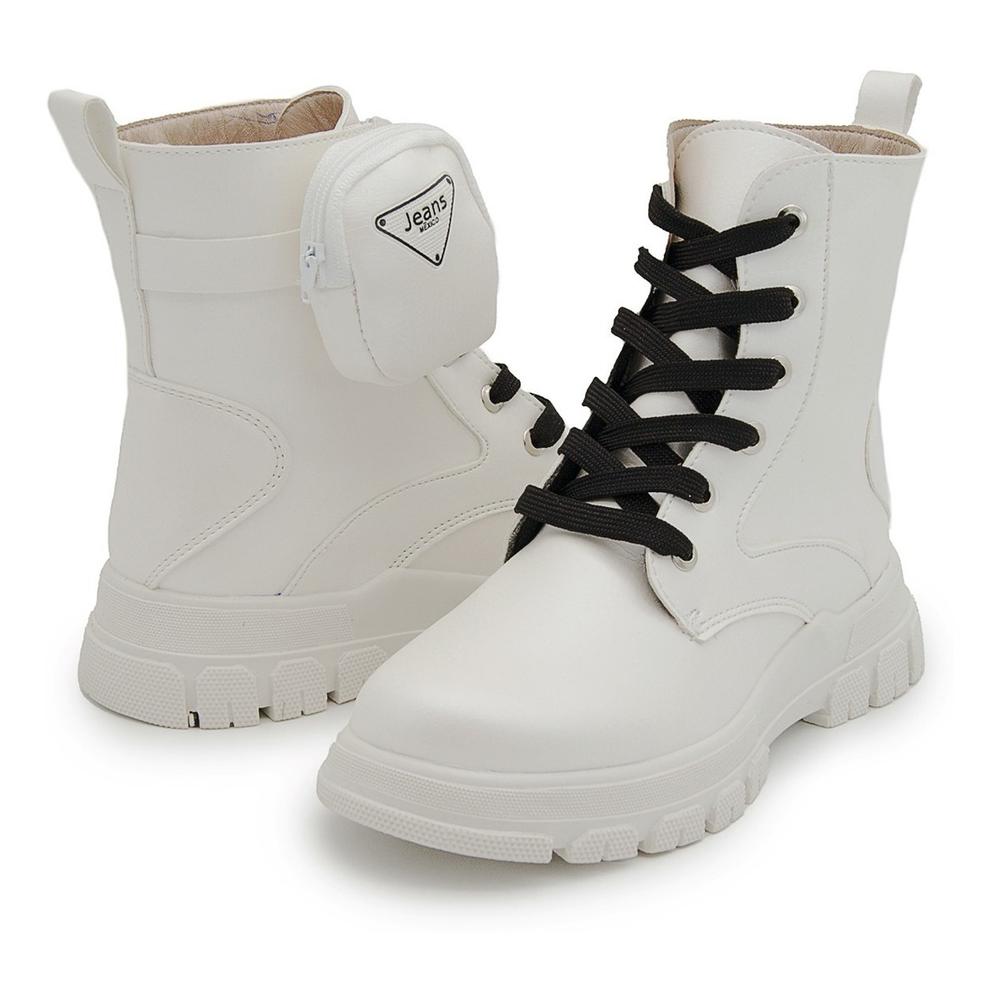 Botin Moda Dama Bolsita Color Perla Cómodas 22-26 Ligeras Beige