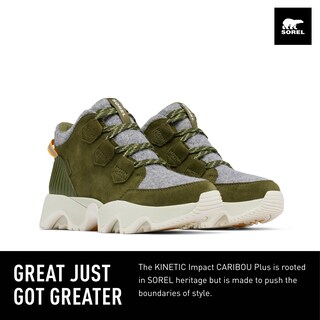Foto 2 | Bota Sorel Kinetic Impact Caribou Plus Impermeable Verde Para Mujer - Venta Internacional.