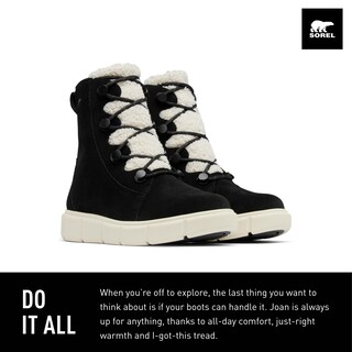 Foto 2 | Botas Sorel Explorer Lll Joan Cozy Impermeables Para Mujer, Color Negro 7.5 - Venta Internacional.