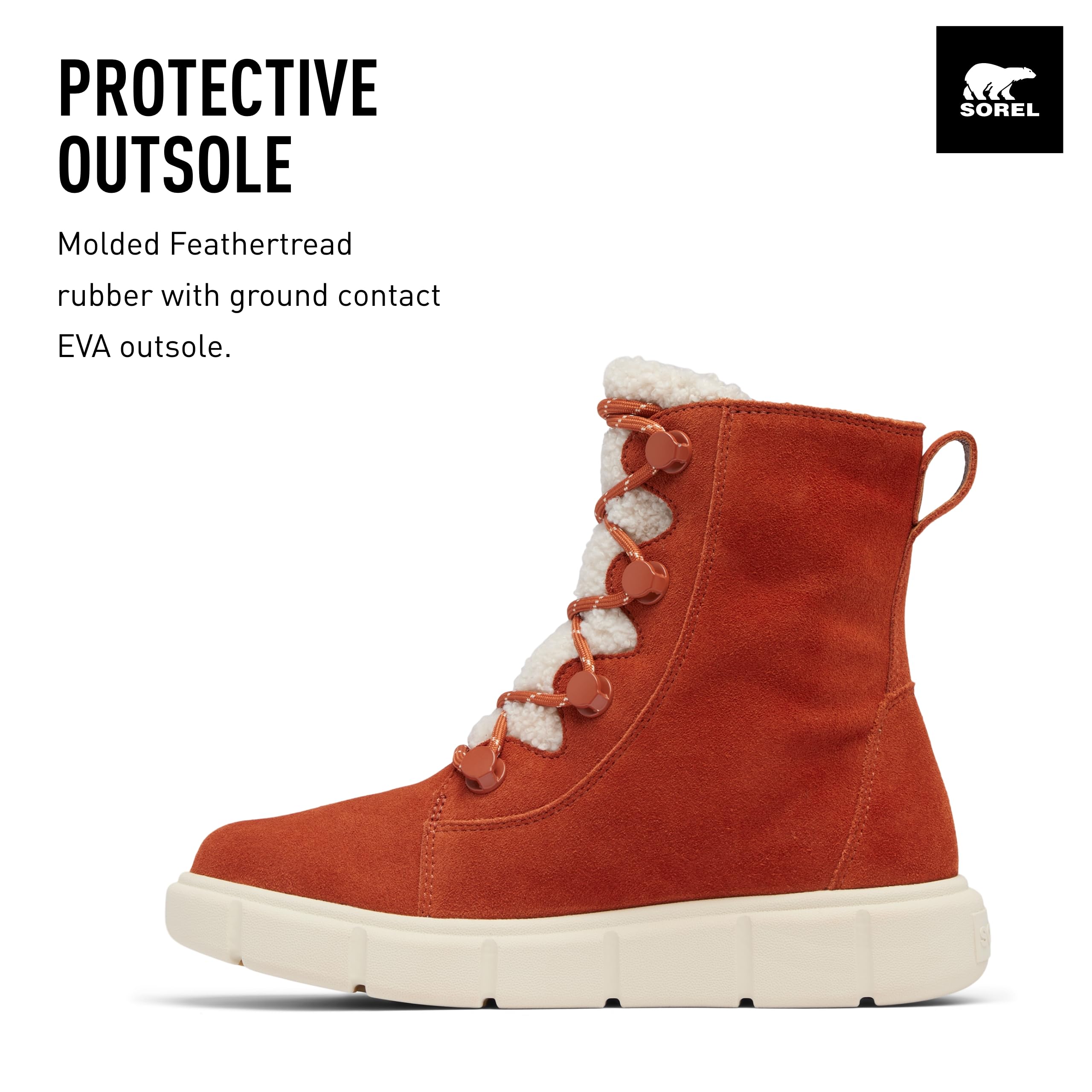 Foto 3 | Botas Sorel Explorer Lll Joan Cozy, Impermeables, Para Mujer, Sanguinarias - Venta Internacional.