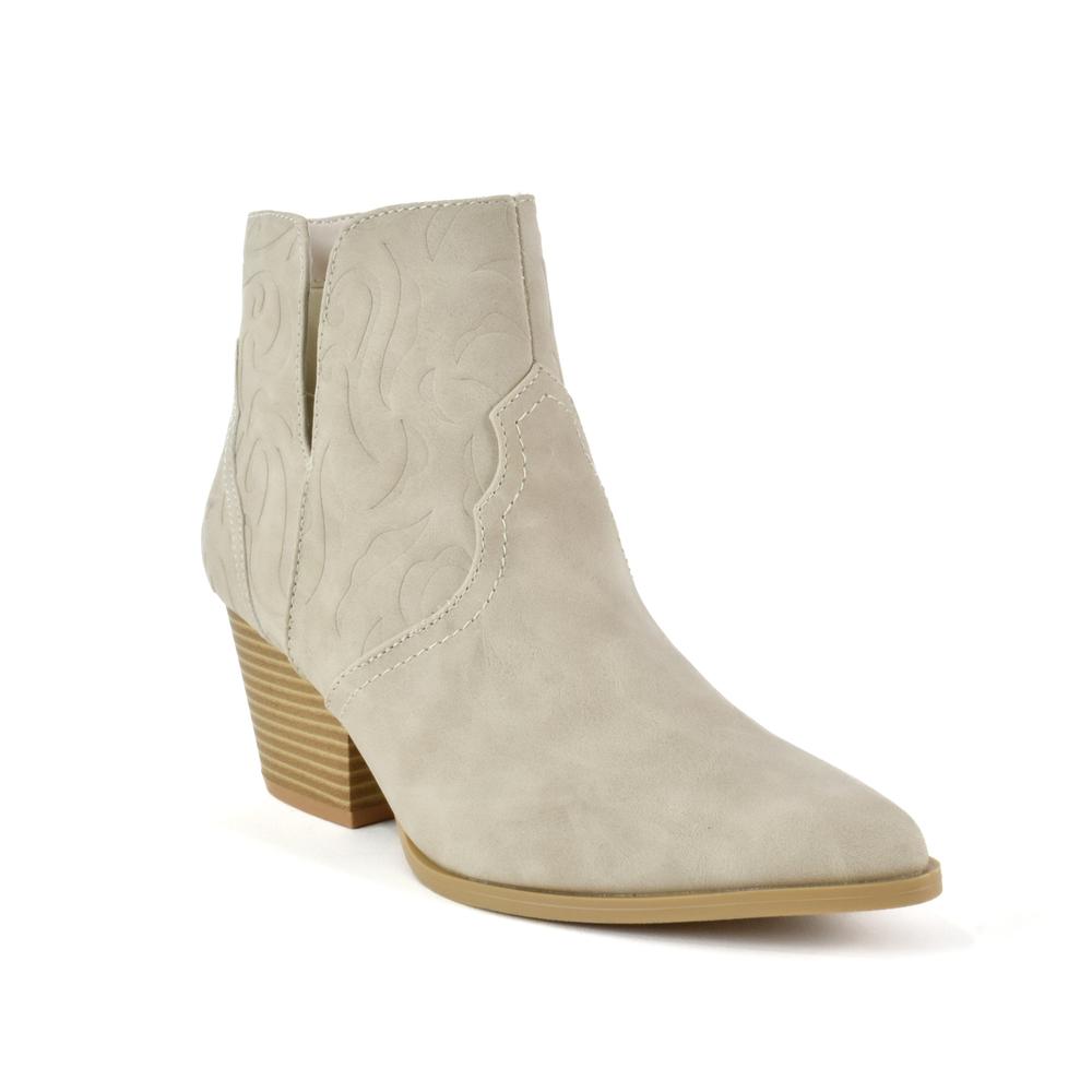 Foto 3 pulgar | Botas Vaqueras Tacón Moda 7cm Para Mujer Walki Lua Beige
