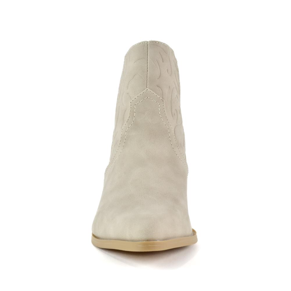 Foto 8 pulgar | Botas Vaqueras Tacón Moda 7cm Para Mujer Walki Lua Beige