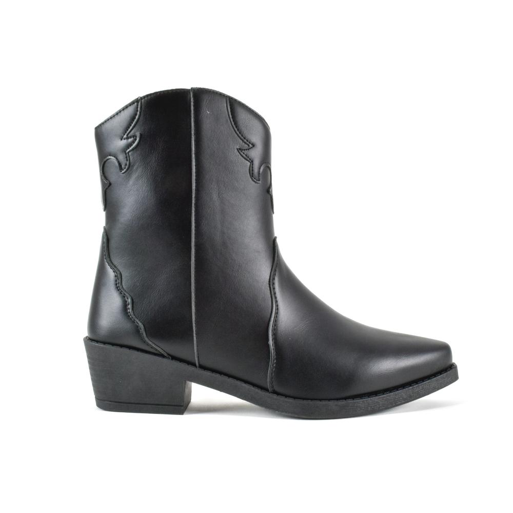 Foto 1 | Botas Vaqueras Clásica Tacón 5cm Para Dama Mod Violeta Negro