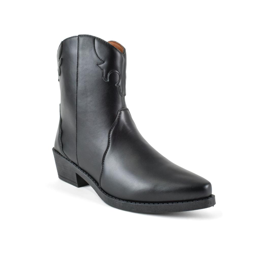 Foto 4 pulgar | Botas Vaqueras Clásica Tacón 5cm Para Dama Mod Violeta Negro