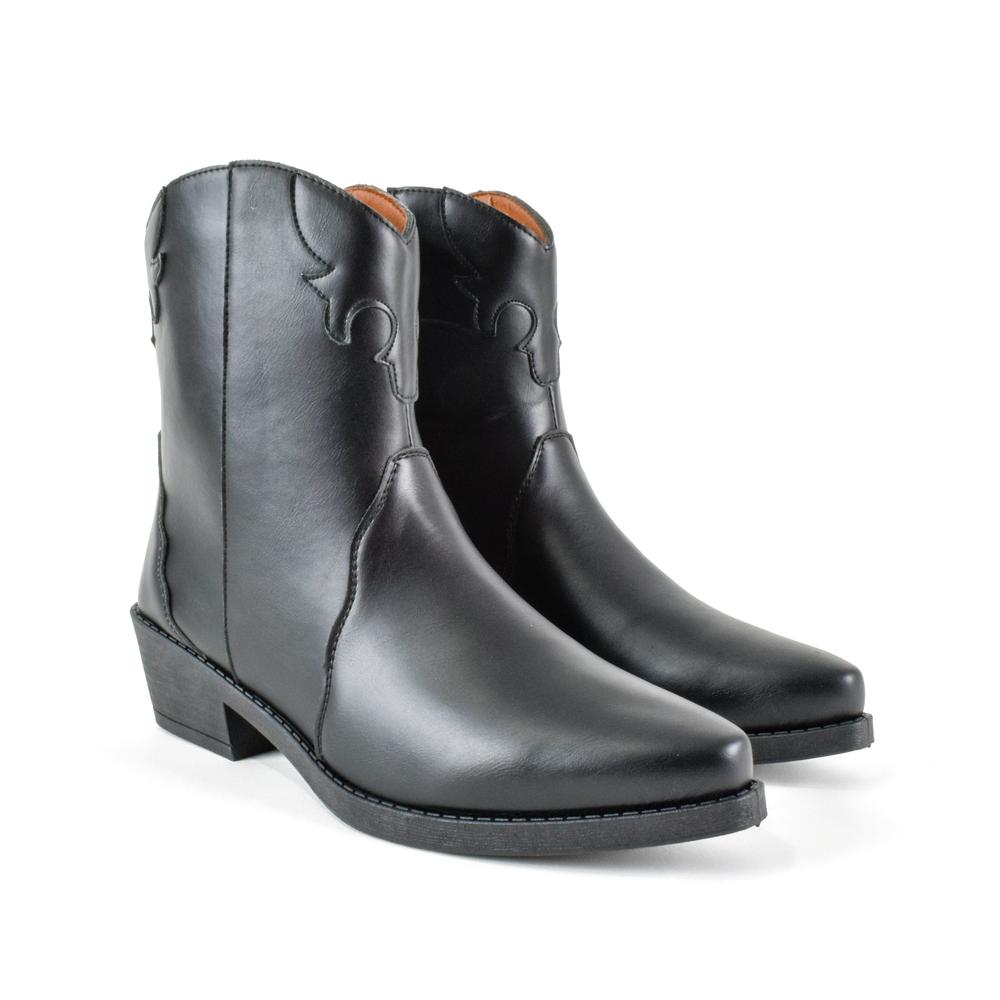 Foto 5 pulgar | Botas Vaqueras Clásica Tacón 5cm Para Dama Mod Violeta Negro