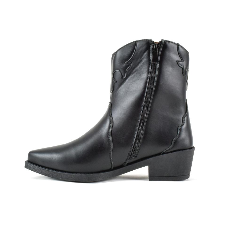 Foto 8 pulgar | Botas Vaqueras Clásica Tacón 5cm Para Dama Mod Violeta Negro