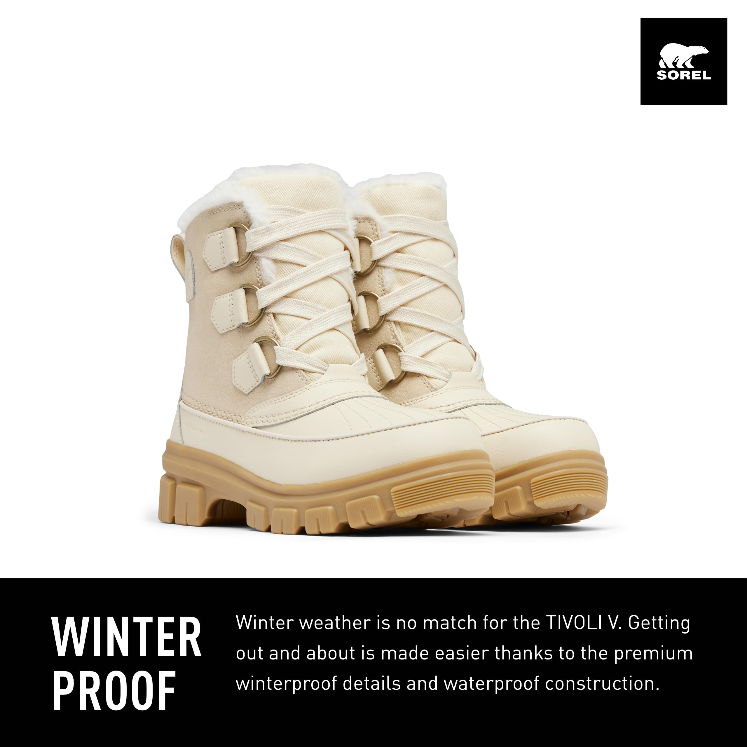 Foto 3 pulgar | Bota Sorel Tivoli V Waterproof Para Mujer Honey White 11 - Venta Internacional.