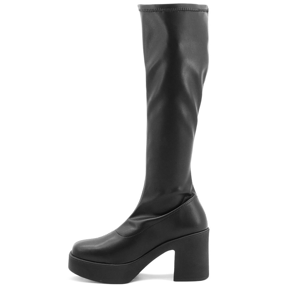 Foto 7 pulgar | Bota Tubo Largo Salamandra Para Mujer Plataforma Elásticas Negro
