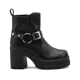 Foto 1 | Botín Wildcat Calzado Para Mujer Suela Chunky Casuales Negro