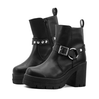 Foto 2 | Botín Wildcat Calzado Para Mujer Suela Chunky Casuales Negro