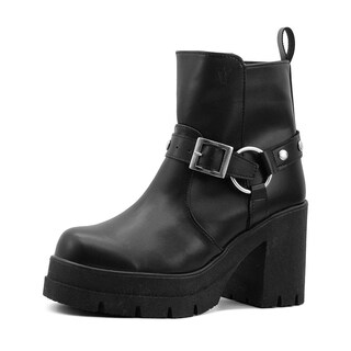 Foto 4 | Botín Wildcat Calzado Para Mujer Suela Chunky Casuales Negro