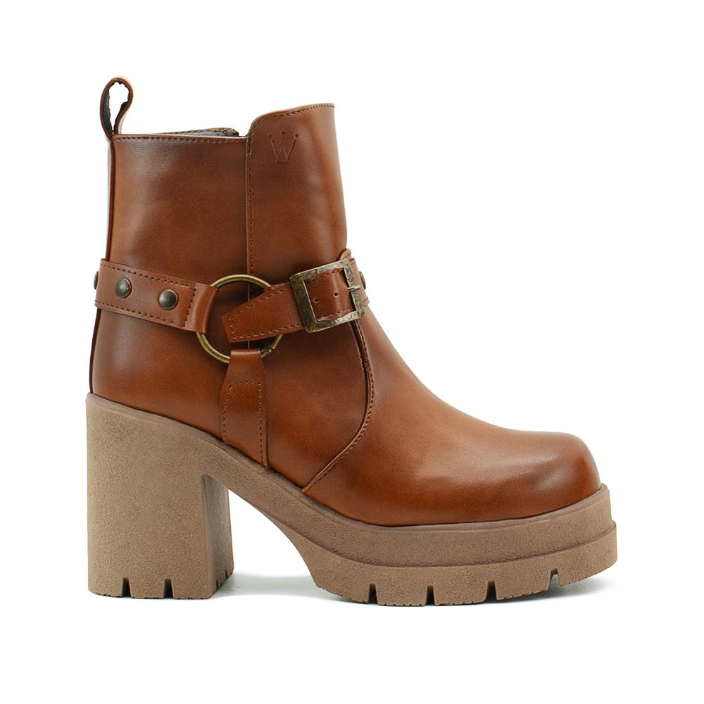 Foto 2 pulgar | Botines Para Mujer Casuales Plataforma Comodos 23-26 Cafe