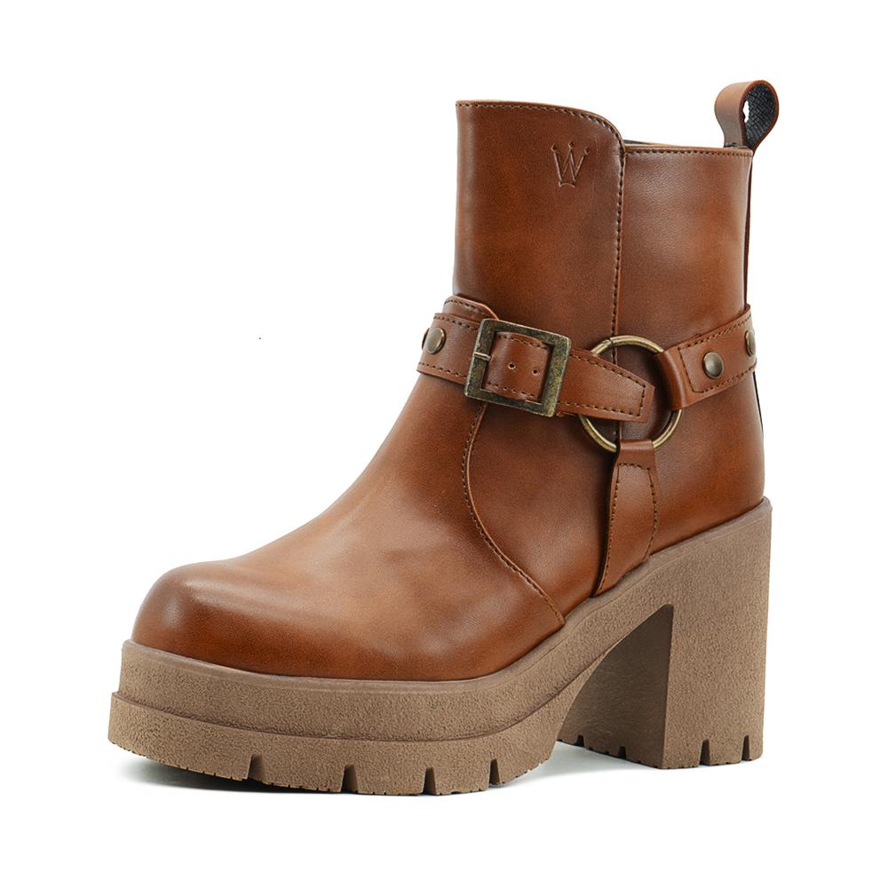 Foto 5 pulgar | Botines Para Mujer Casuales Plataforma Comodos 23-26 Cafe