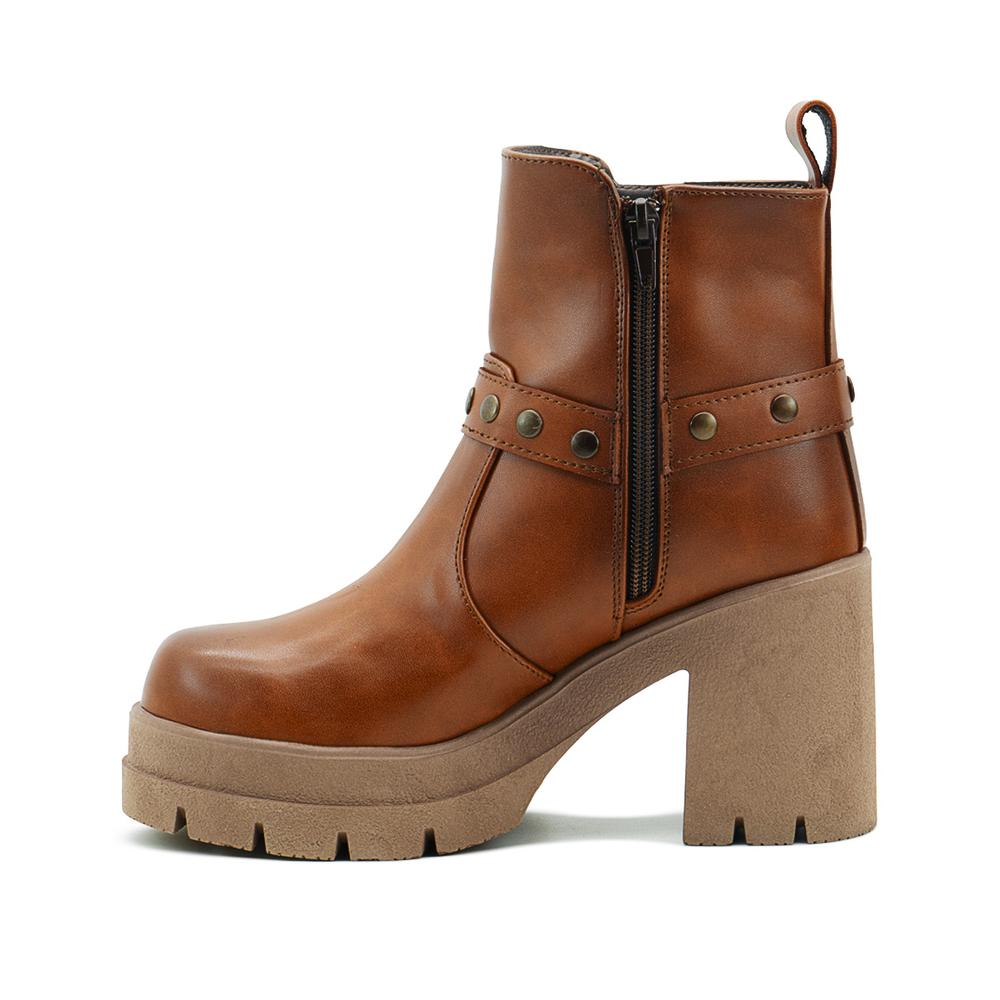 Foto 7 pulgar | Botines Para Mujer Casuales Plataforma Comodos 23-26 Cafe
