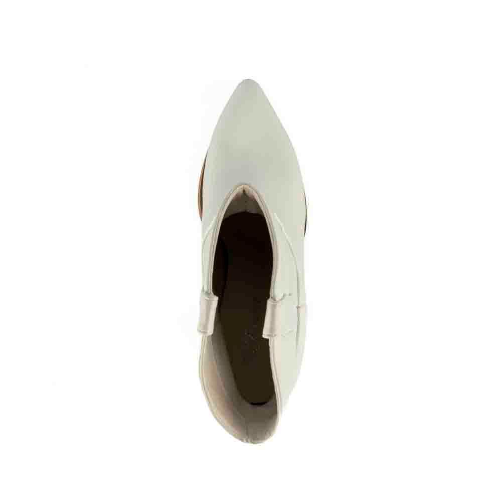 Foto 5 pulgar | Botas Vaqueras Tacón Moda 9cm Para Mujer Walki Neferty Blanco