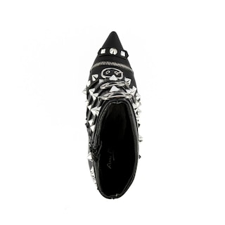 Foto 4 | Botin Alto Tacón 10cm Puntal Brillo De Mujer Walki Itzel Negro
