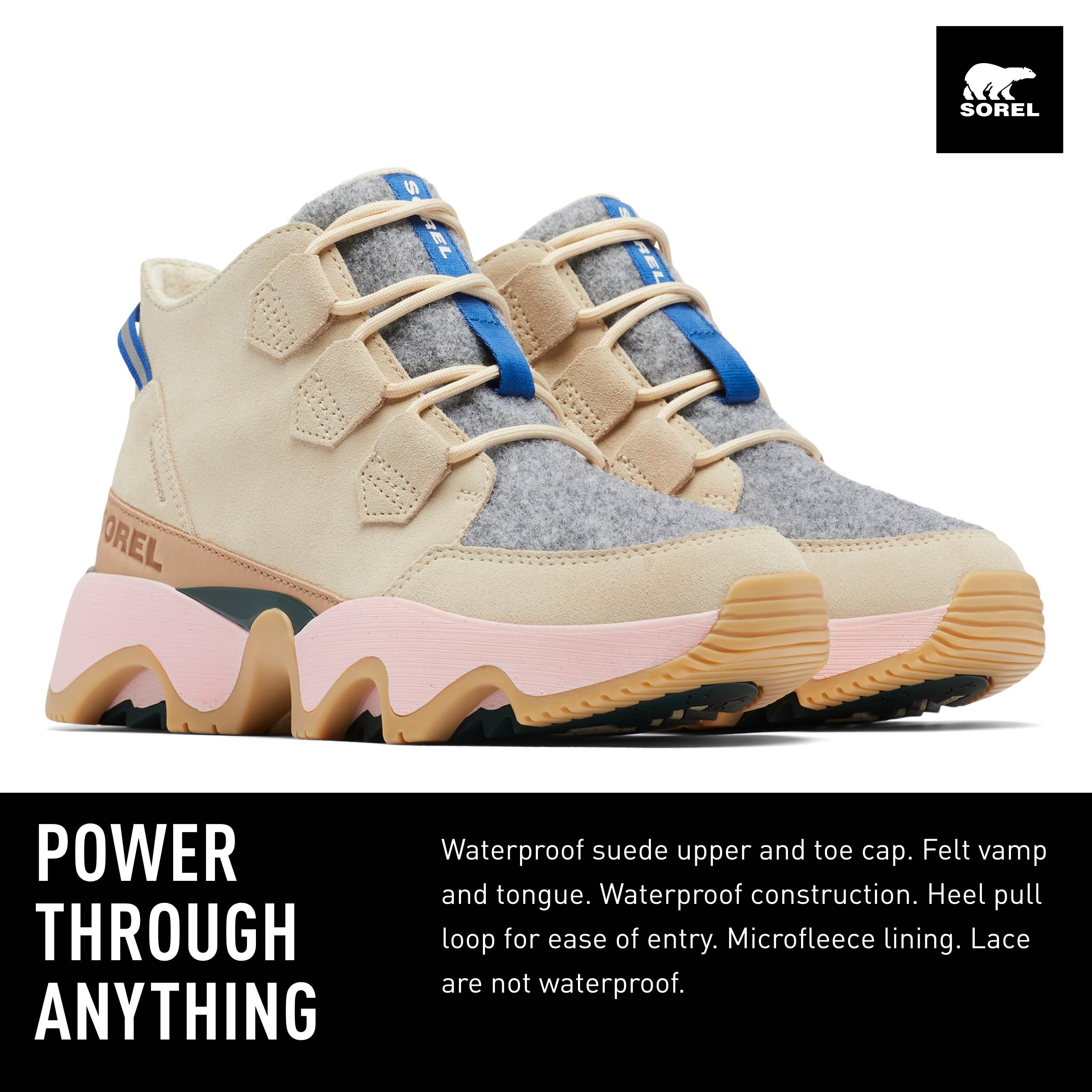 Foto 2 | Zapatos Sorel Kinetic Impact Caribou Impermeables Para Mujer, Talla 5.5 - Venta Internacional.