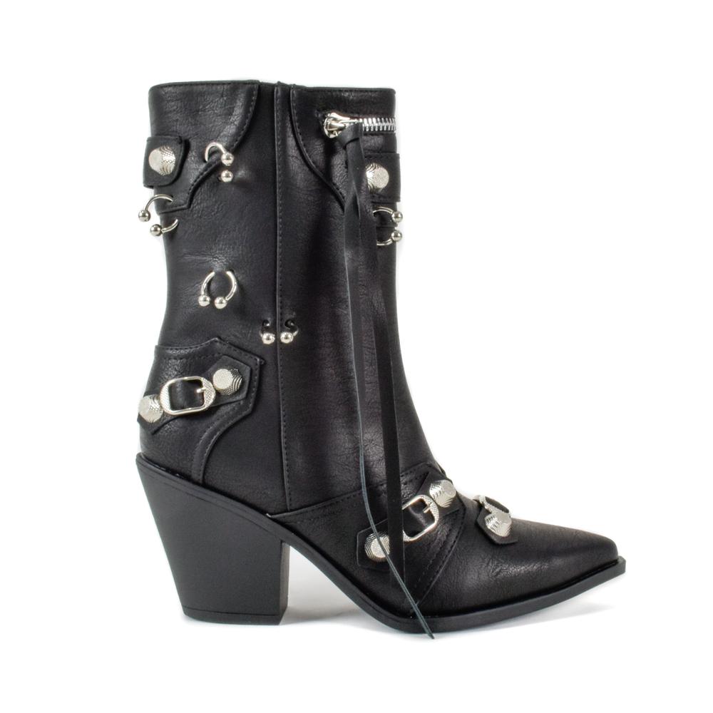 Foto 2 pulgar | Bota Vaquera Trendy Tacón Moda 8.5cm De Mujer Walki Ania Negro
