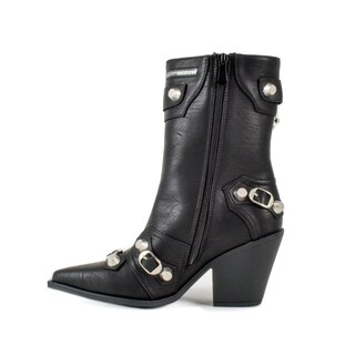 Foto 3 | Bota Vaquera Trendy Tacón Moda 8.5cm De Mujer Walki Ania Negro