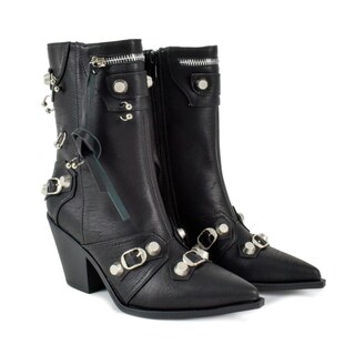 Foto 5 | Bota Vaquera Trendy Tacón Moda 8.5cm De Mujer Walki Ania Negro