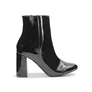 Foto 1 | Botin Para Mujer Lady Paulina Vestir Charol Negro Con Tacón Negro