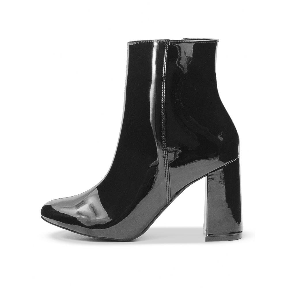 Foto 6 | Botin Para Mujer Lady Paulina Vestir Charol Negro Con Tacón Negro