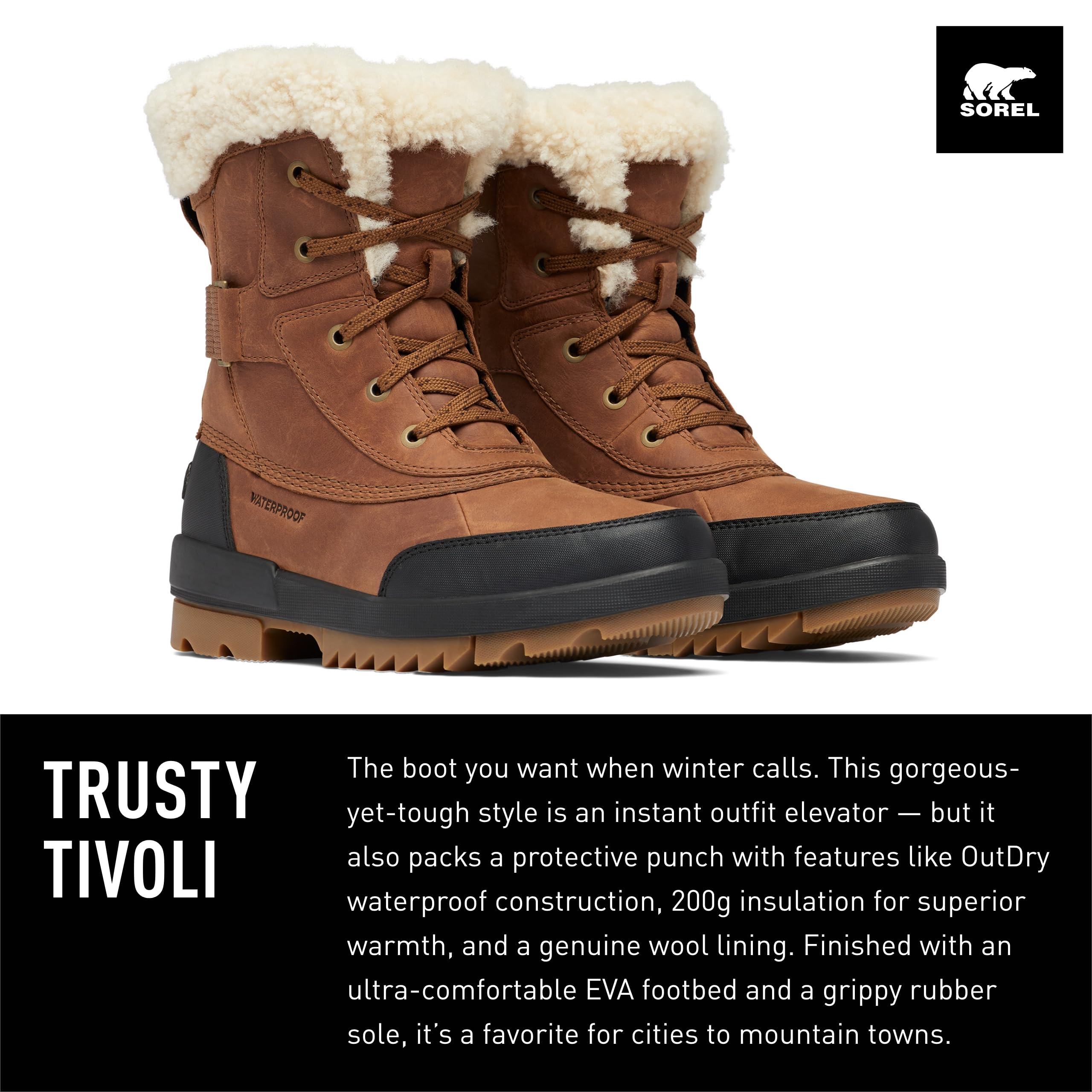 Foto 3 pulgar | Botas Sorel Tivoli Iv Parc Waterproof Mujer Velvet Tan 12 - Venta Internacional.