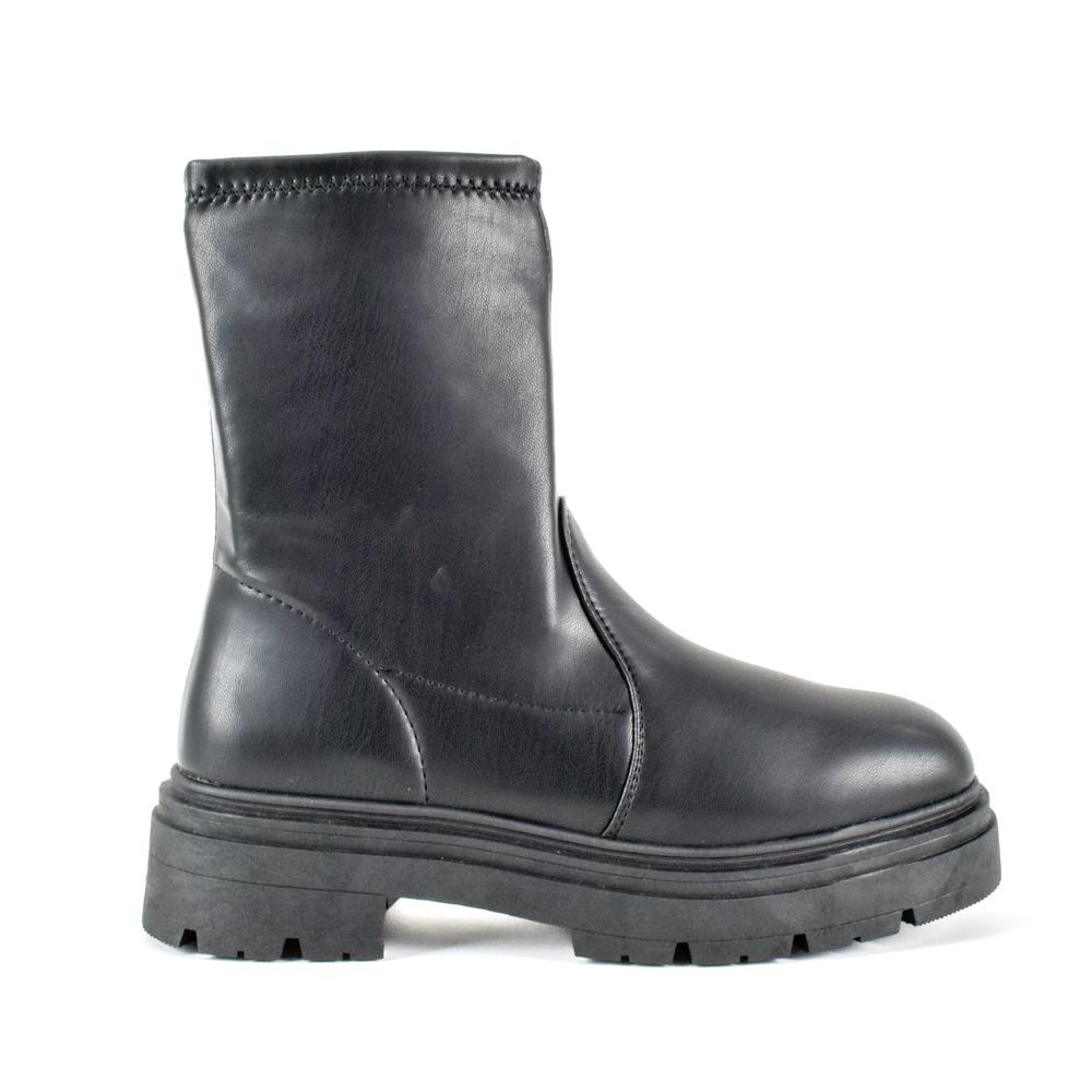 Botines Combat Militar 5cm Plataforma Para Mujer Walki Nuria Negro