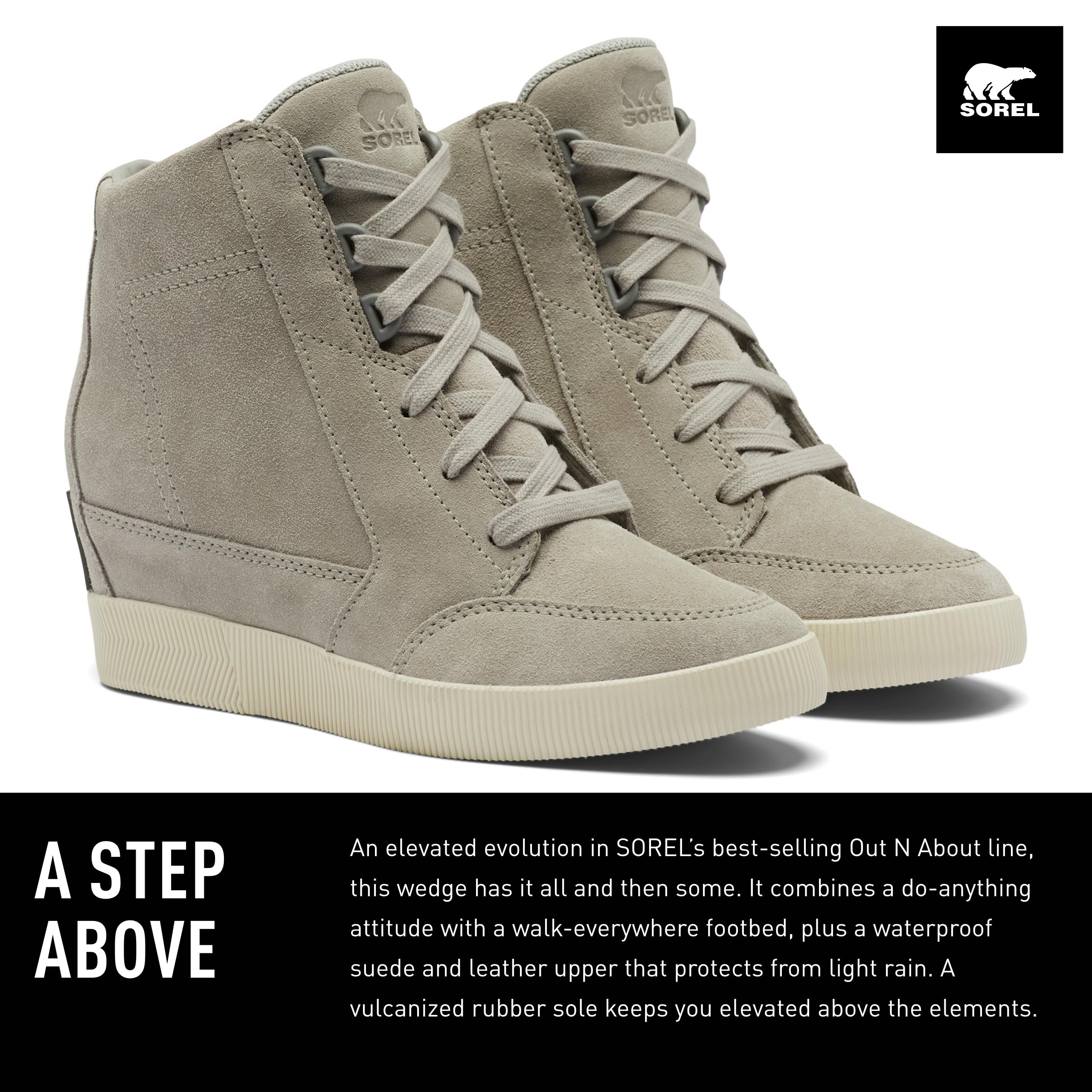 Foto 2 | Zapatos De Cuña Sorel Out N About™ Wedge Ii Dove/quarry Para Mujer - Venta Internacional.