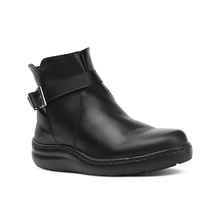 Foto 4 | Botin Para Mujer Confort De Piel Suela Cosida Antiderrapante Negro