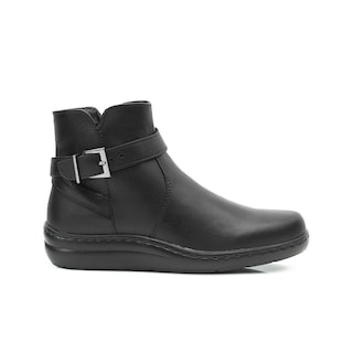 Foto 6 | Botin Para Mujer Confort De Piel Suela Cosida Antiderrapante Negro