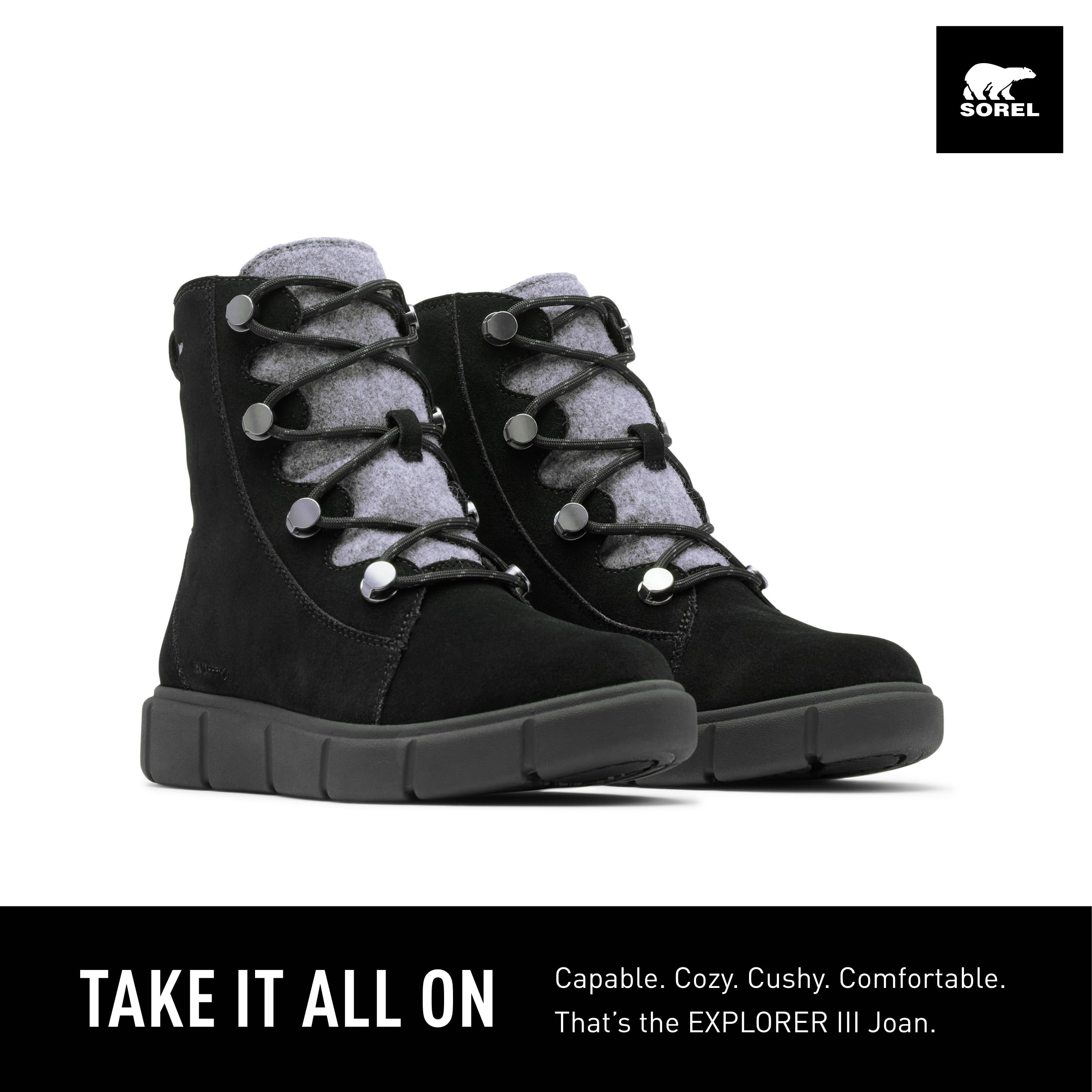 Foto 3 pulgar | Bota Sorel Explorer Lll Joan Waterproof Para Mujer Negra 11 - Venta Internacional.