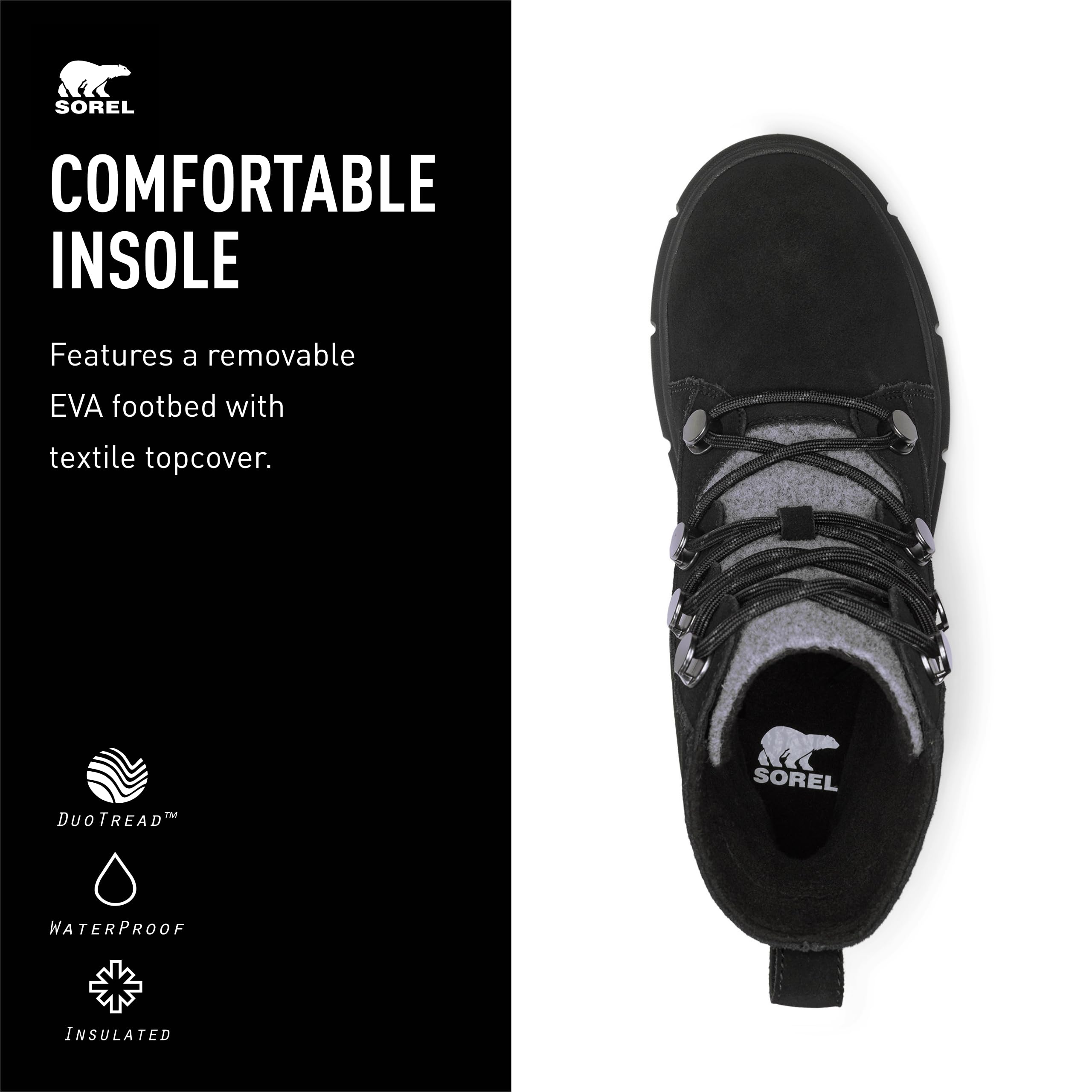 Foto 5 pulgar | Bota Sorel Explorer Lll Joan Waterproof Para Mujer Negra 11 - Venta Internacional.