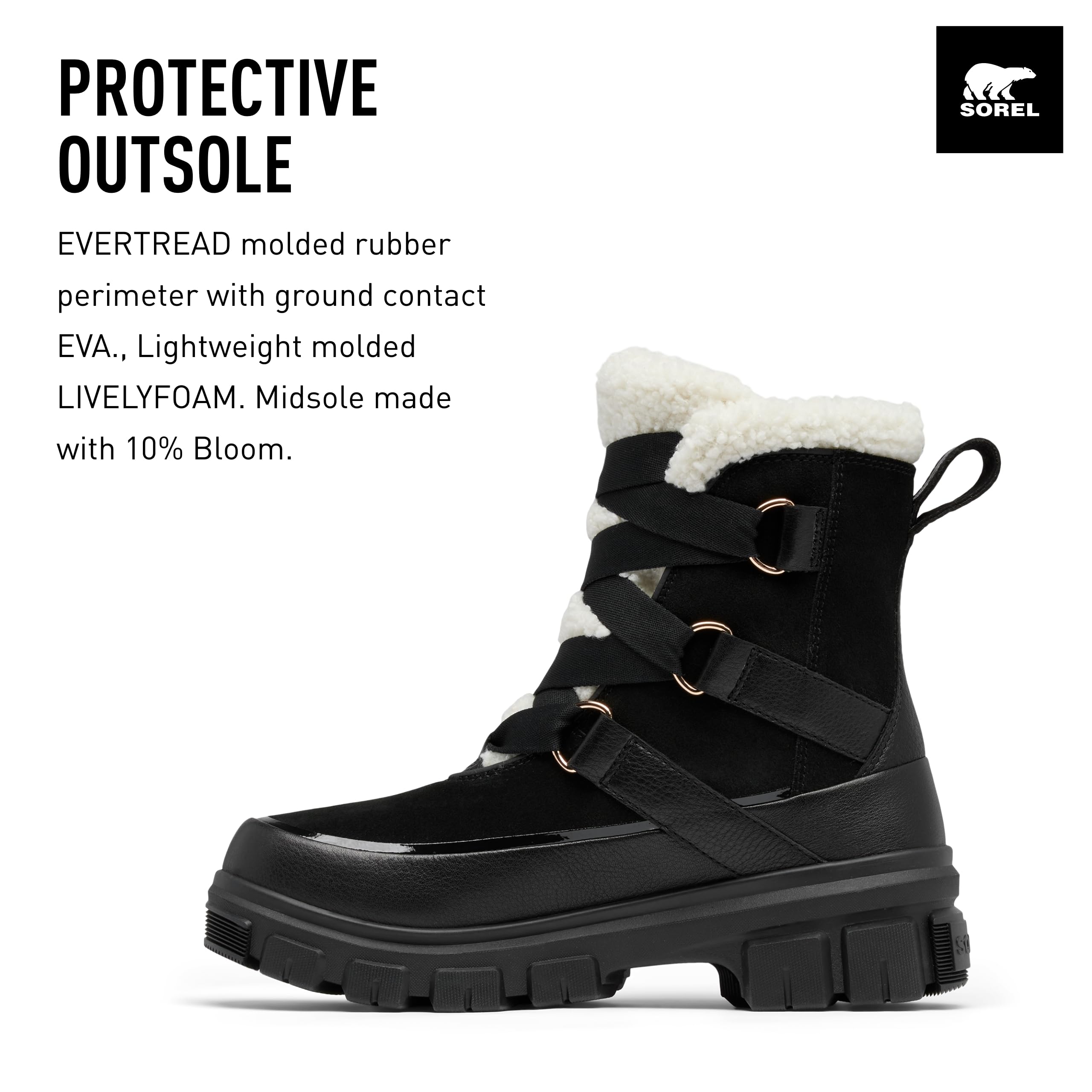 Foto 4 pulgar | Bota Sorel Tivoli V Resort Impermeable Para Mujer, Color Negro/tiza - Venta Internacional.