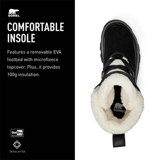 Foto 4 | Bota Sorel Tivoli V Resort Impermeable Para Mujer, Color Negro/tiza - Venta Internacional.