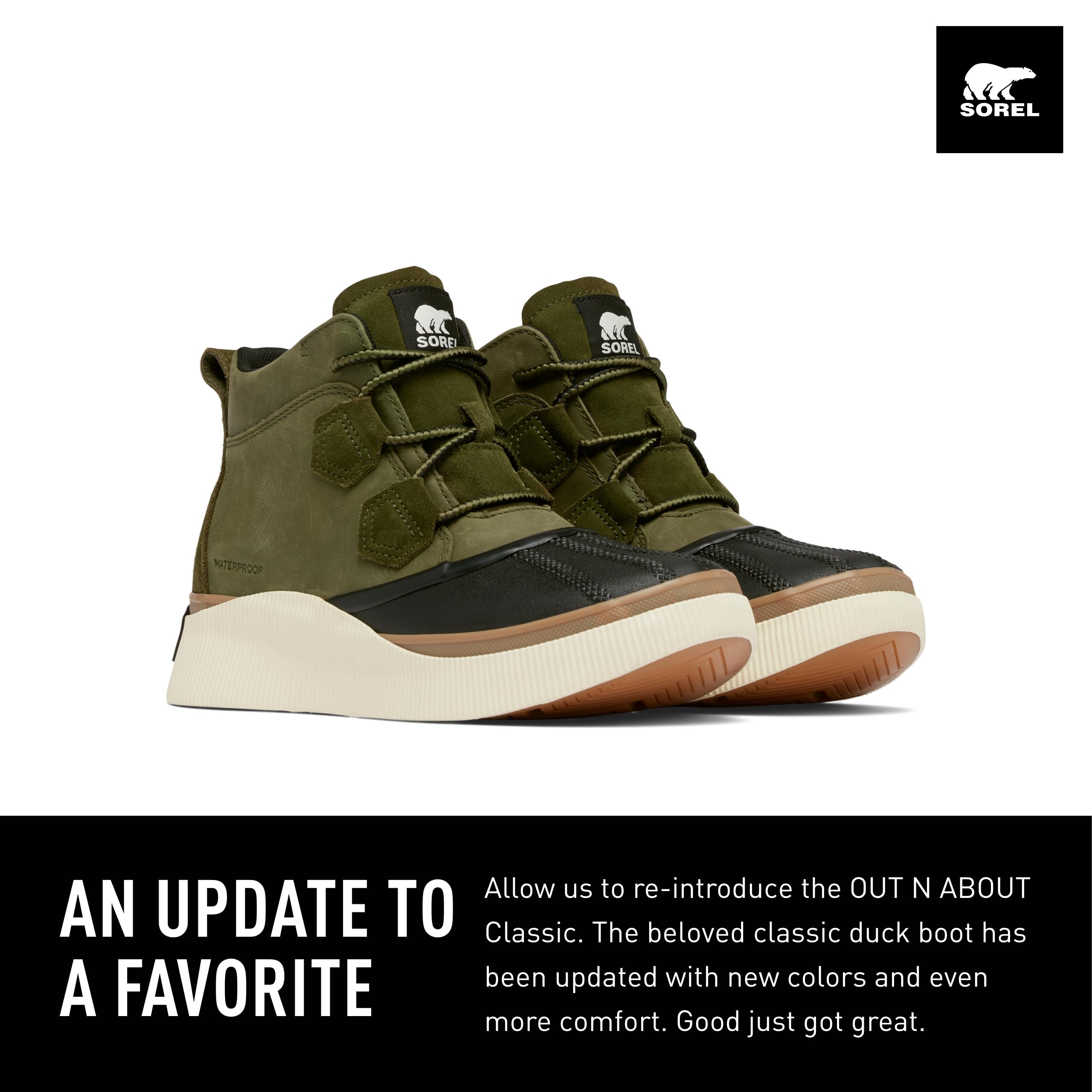 Foto 3 pulgar | Bota Sorel Out N About Lv Classic Impermeable Para Mujer, Color Verde - Venta Internacional.