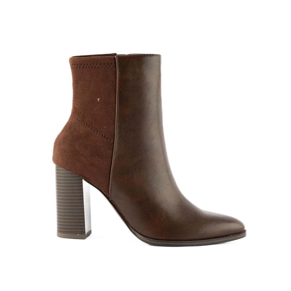 Foto 1 | Botín Tacón Ancho Casual 9cm Para Mujer Walki Ariana Cafe