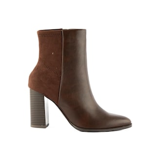 Foto 1 | Botín Tacón Ancho Casual 9cm Para Mujer Walki Ariana Cafe