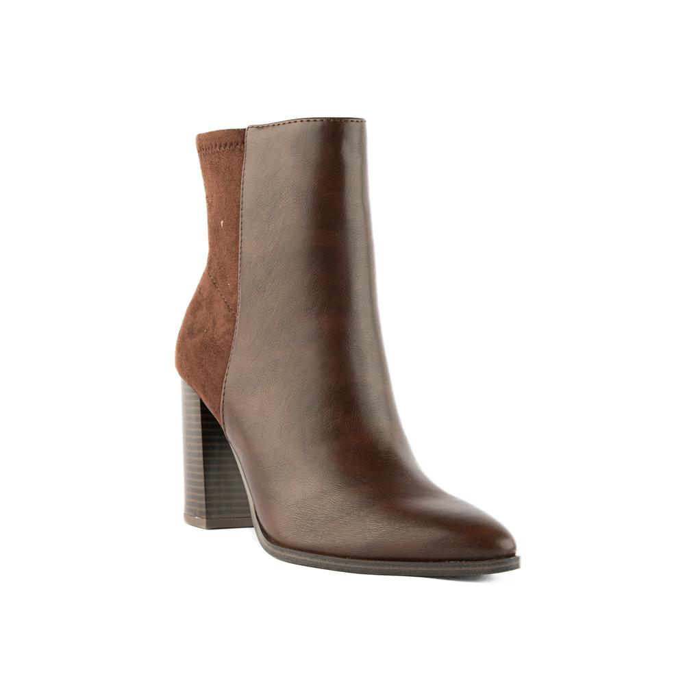 Foto 3 pulgar | Botín Tacón Ancho Casual 9cm Para Mujer Walki Ariana Cafe