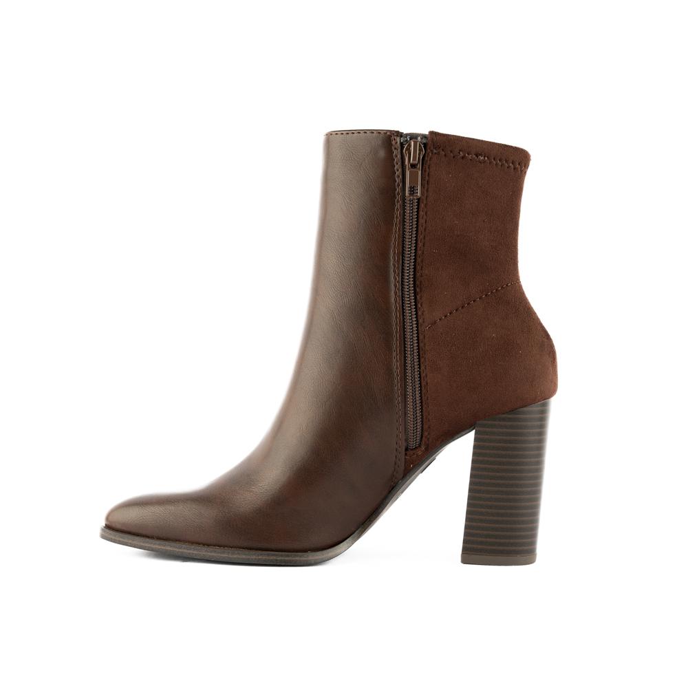 Foto 4 pulgar | Botín Tacón Ancho Casual 9cm Para Mujer Walki Ariana Cafe