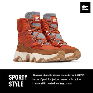 Foto 2 | Bota Sorel Kinetic Impact Sport Impermeable Para Mujer Sanguine 8 - Venta Internacional.
