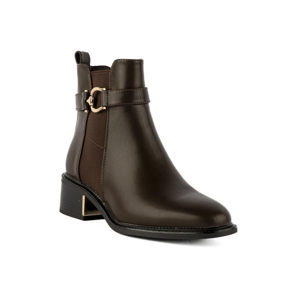 Foto 3 pulgar | Botín Chelsea Clásico Tacón 4cm Para Mujer Walki Iza Cafe