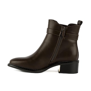Foto 3 | Botín Chelsea Clásico Tacón 4cm Para Mujer Walki Iza Cafe