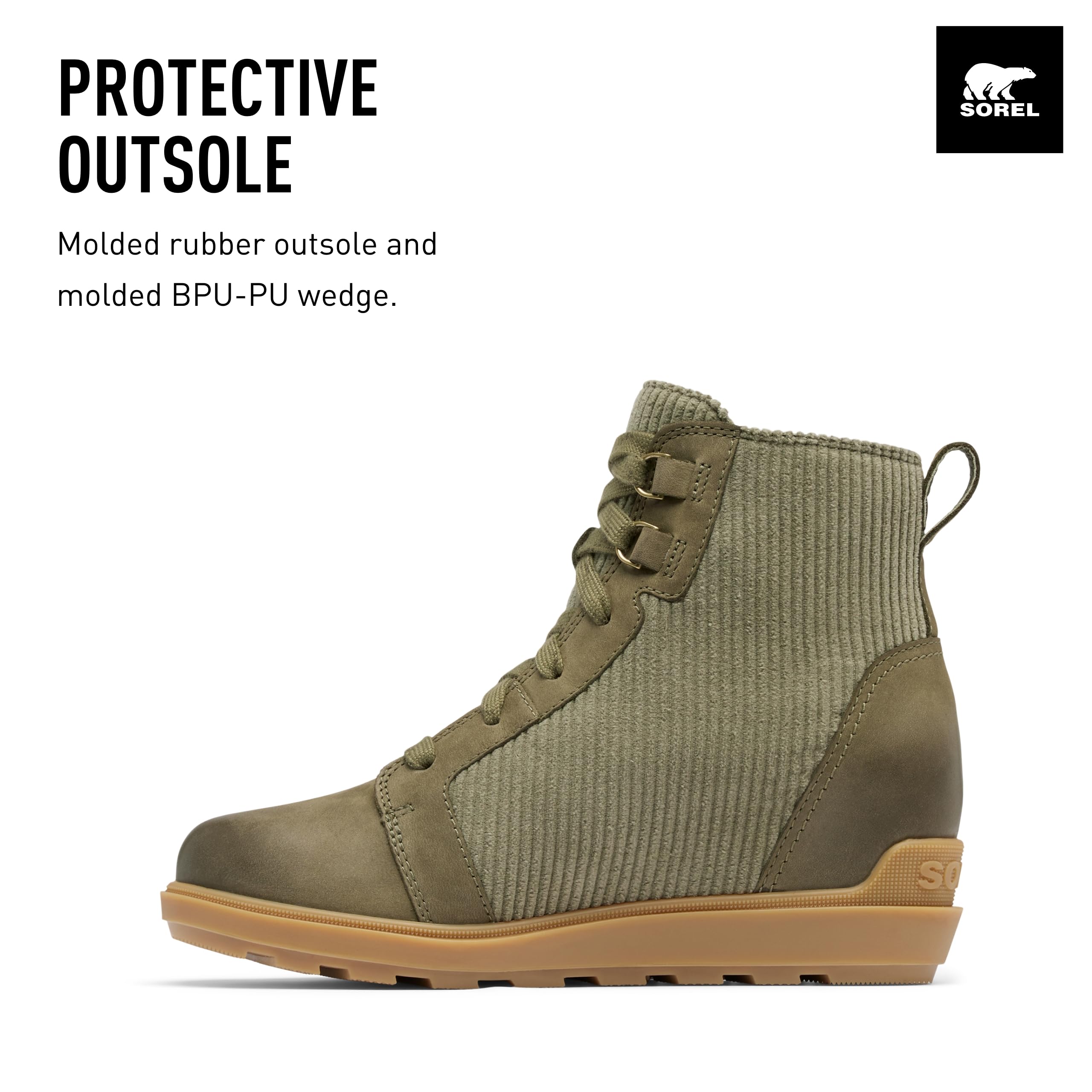 Foto 4 pulgar | Botas De Invierno Sorel Evie Ii Nw Lace Para Mujer, Color Verde Piedra, Talla 7.5 - Venta Internacional.