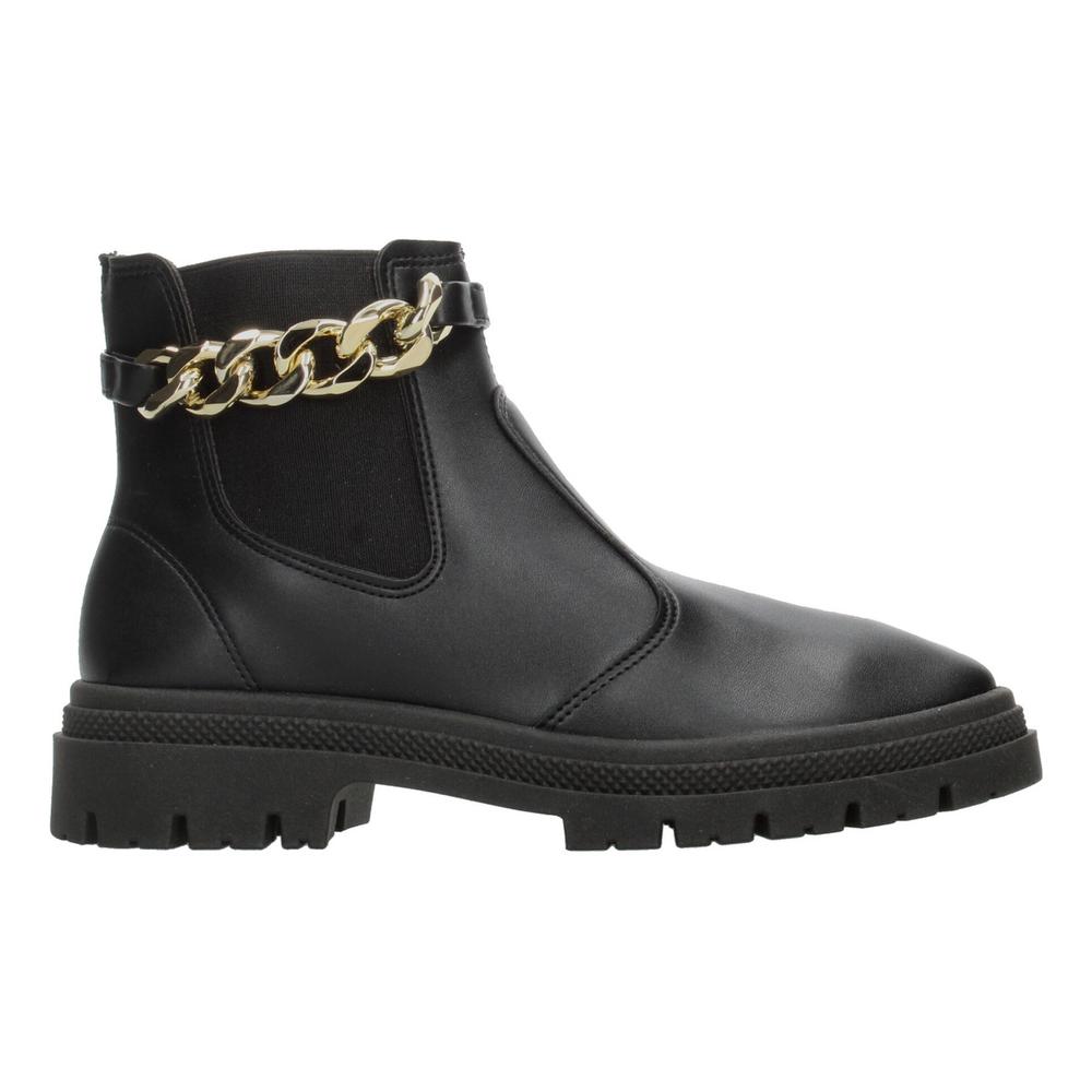 Foto 1 | Botín Chelsea Mujer Moleca Color Negro Con Cadena Dama Negro